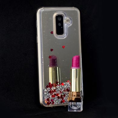 Силиконовая (TPU) накладка Deexe Fashion Glitter для Samsung Galaxy A6+ 2018 (A605) - Silver