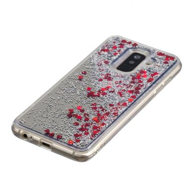 Силиконовая (TPU) накладка Deexe Fashion Glitter для Samsung Galaxy A6+ 2018 (A605) - Silver