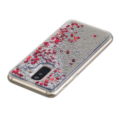 Силиконовая (TPU) накладка Deexe Fashion Glitter для Samsung Galaxy A6+ 2018 (A605) - Silver