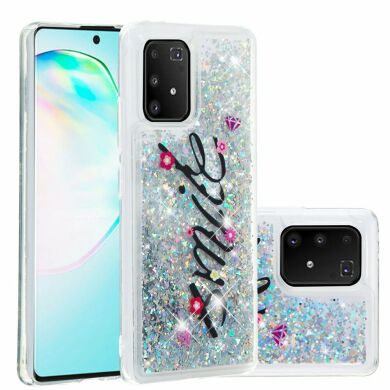 Силиконовый (TPU) чехол Deexe Fashion Glitter для Samsung Galaxy S10 Lite (G770) - Smile