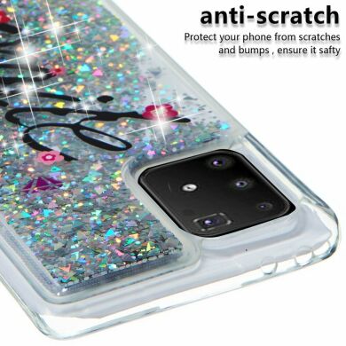 Силиконовый (TPU) чехол Deexe Fashion Glitter для Samsung Galaxy S10 Lite (G770) - Smile