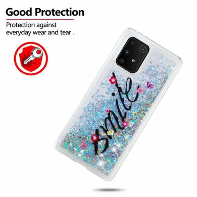 Силиконовый (TPU) чехол Deexe Fashion Glitter для Samsung Galaxy S10 Lite (G770) - Smile
