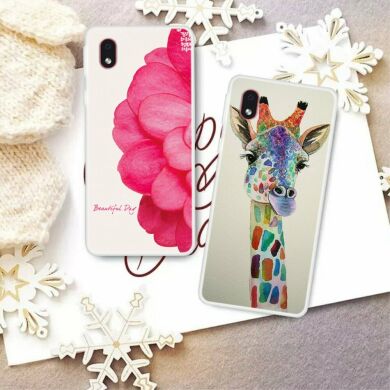 Силиконовый (TPU) чехол Deexe Life Style для Samsung Galaxy A01 Core (A013) - Flowers