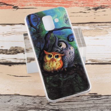 Силиконовый (TPU) чехол Deexe Life Style для Samsung Galaxy A6 2018 (A600) - Owls