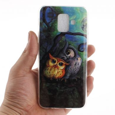 Силіконовий (TPU) чохол Deexe Life Style для Samsung Galaxy A6 2018 (A600), Owls