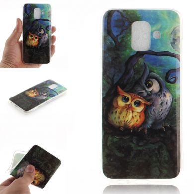 Силіконовий (TPU) чохол Deexe Life Style для Samsung Galaxy A6 2018 (A600), Owls