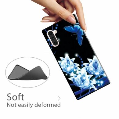 Силіконовий (TPU) чохол Deexe Life Style для Samsung Galaxy Note 10 - Blue Flower