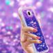 Силіконовий (TPU) чохол Deexe Liquid Glitter для Samsung Galaxy J4+ (J415), Dark Purple