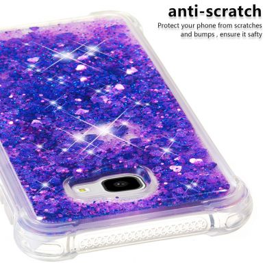 Силіконовий (TPU) чохол Deexe Liquid Glitter для Samsung Galaxy J4+ (J415), Dark Purple