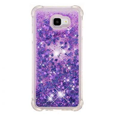 Силіконовий (TPU) чохол Deexe Liquid Glitter для Samsung Galaxy J4+ (J415), Dark Purple