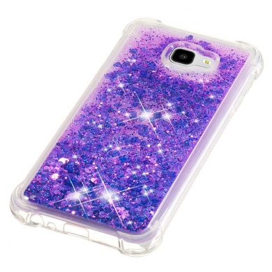 Силіконовий (TPU) чохол Deexe Liquid Glitter для Samsung Galaxy J4+ (J415), Dark Purple