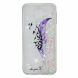 Силиконовый (TPU) чехол Deexe Liquid Glitter для Samsung Galaxy J6+ (J610) Purple Feather and Birds