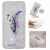 Силиконовый (TPU) чехол Deexe Liquid Glitter для Samsung Galaxy J6+ (J610) Purple Feather and Birds