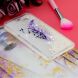 Силиконовый (TPU) чехол Deexe Liquid Glitter для Samsung Galaxy J6+ (J610) Purple Feather and Birds