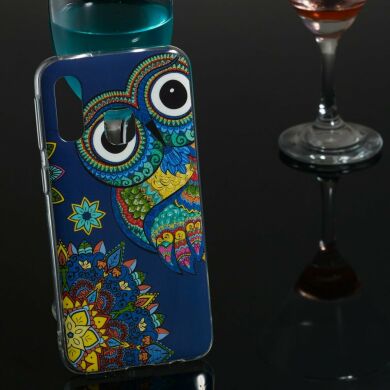 Силіконовий (TPU) чохол Deexe LumiCase для Samsung Galaxy A40 (А405) - Owl Pattern