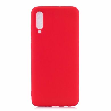 Силиконовый (TPU) чехол Deexe Matte Case для Samsung Galaxy A70 (A705) - Red