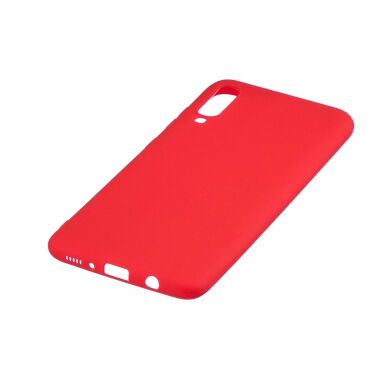 Силиконовый (TPU) чехол Deexe Matte Case для Samsung Galaxy A70 (A705) - Red
