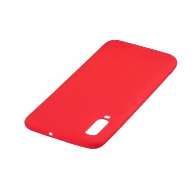 Силиконовый (TPU) чехол Deexe Matte Case для Samsung Galaxy A70 (A705) - Red