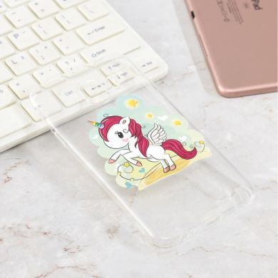 Силиконовый (TPU) чехол Deexe Pretty Glossy для Samsung Galaxy J4 2018 (J400) - Unicorn