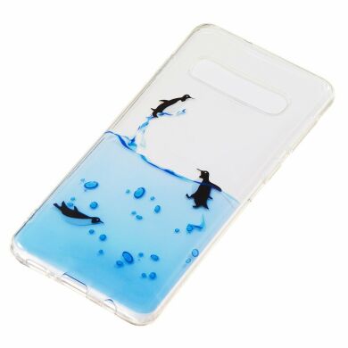 Силіконовий (TPU) чохол Deexe Pretty Glossy для Samsung Galaxy S10 (G973) - Penguins