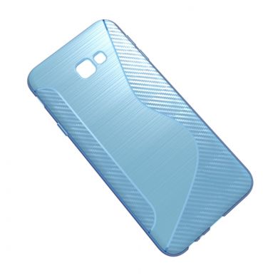 Силиконовый (TPU) чехол Deexe S Line для Samsung Galaxy J4+ (J415) - Blue