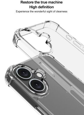 Силиконовый (TPU) чехол IMAK Airbag Case для Samsung Galaxy S24 FE (S721) - Transparent