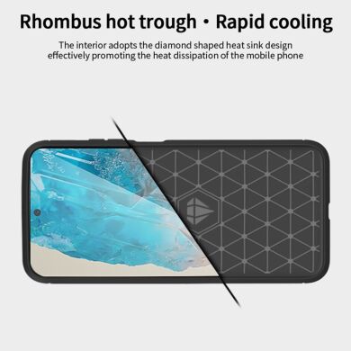 Силіконовий (TPU) чохол MOFI Carbon Fiber для Samsung Galaxy M35 (M356) - Blue