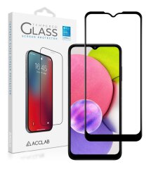 Защитное стекло ACCLAB Full Glue для Samsung Galaxy A03s (A037) - Black