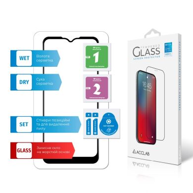 Защитное стекло ACCLAB Full Glue для Samsung Galaxy A03s (A037) - Black