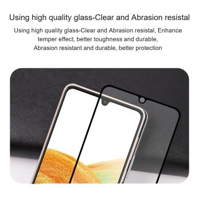 Защитное стекло AMORUS Full Glue Tempered Glass для Samsung Galaxy A05 (A055) - Black