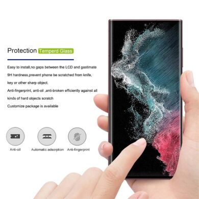 Защитное стекло MOCOLO 3D Full Glue для Samsung Galaxy S23 Ultra - Black