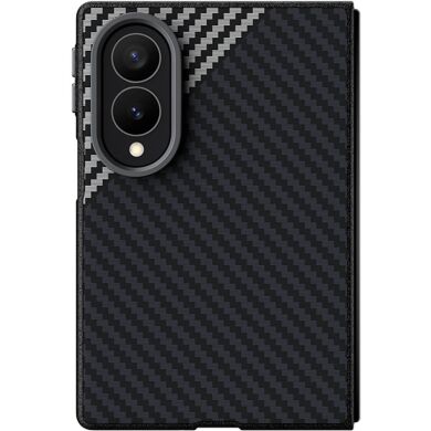 Захисний чохол ABEEL Carbon Fiber Case для Samsung Galaxy Fold 8 - Black / Silver