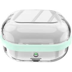 Защитный чехол Deexe Clear Guard для Samsung Galaxy Buds 4 / Buds 4 Pro - Transparent / Green