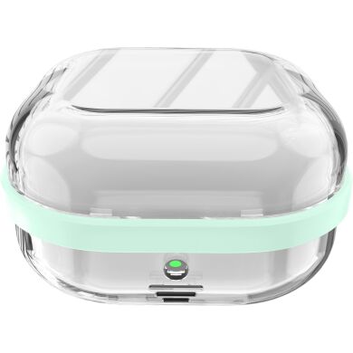 Защитный чехол Deexe Clear Guard для Samsung Galaxy Buds 4 / Buds 4 Pro - Transparent / Green