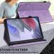 Защитный чехол Deexe Flower Print для Samsung Galaxy Tab A7 Lite (T220/T225) - Purple. Фото 6 из 9
