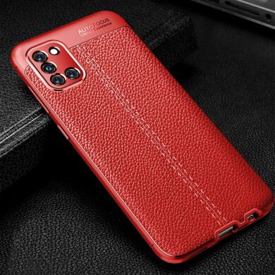 Захисний чохол Deexe Leather Cover для Samsung Galaxy A31 (A315) - Red