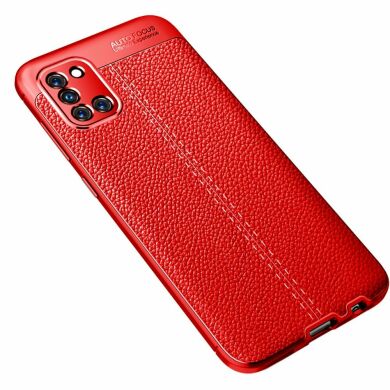 Защитный чехол Deexe Leather Cover для Samsung Galaxy A31 (A315) - Red