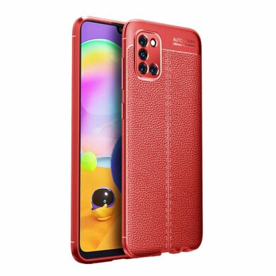 Захисний чохол Deexe Leather Cover для Samsung Galaxy A31 (A315) - Red