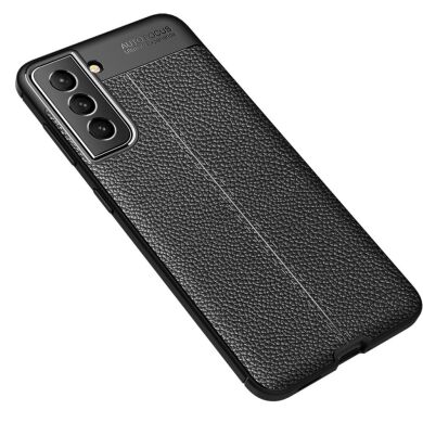 Защитный чехол Deexe Leather Cover для Samsung Galaxy S21 FE (G990) - Black