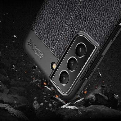 Захисний чохол Deexe Leather Cover для Samsung Galaxy S21 FE (G990) - Black