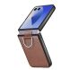 Защитный чехол Deexe Litchi Ring Case для Samsung Galaxy Flip 8 - Brown. Фото 4 из 11