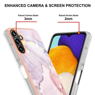 Защитный чехол Deexe Marble Style для Samsung Galaxy A35 (A356) - Rose Gold