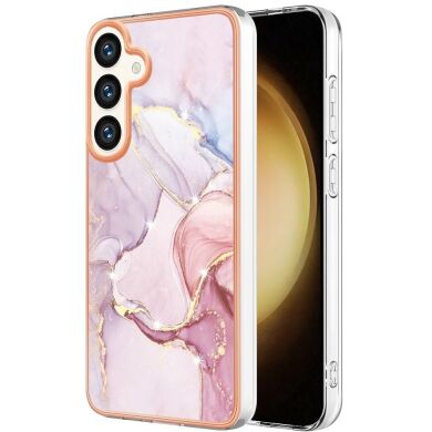 Защитный чехол Deexe Marble Style для Samsung Galaxy S24 - Rose Gold