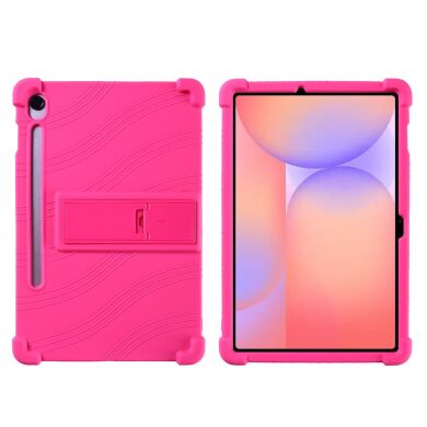 Захисний чохол Deexe Silicone Kickstand для Samsung Galaxy Tab S10 Lite (X400/X406) - Rose