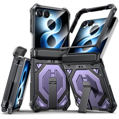 Защитный чехол Deexe Tank Stand для Samsung Galaxy Flip 8 - Purple