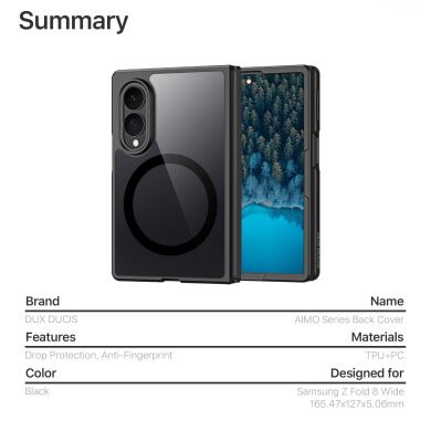 Захисний чохол DUX DUCIS Aimo Series Magnetic (FF) для Samsung Galaxy Fold 8 - Black
