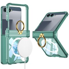 Защитный чехол GKK AirBag Mag with Ring для Samsung Galaxy Flip 7 - Green