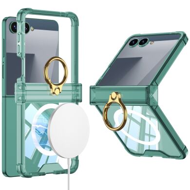 Защитный чехол GKK AirBag Mag with Ring для Samsung Galaxy Flip 7 - Green