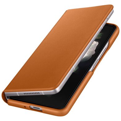 Защитный чехол Leather Flip Cover для Samsung Galaxy Fold 3 (EF-FF926LAEGRU) - Camel