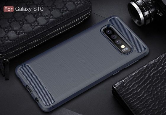 Захисний чохол UniCase Carbon для Samsung Galaxy S10 - Dark Blue